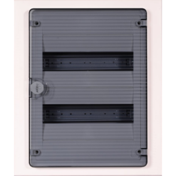 VF212TM - Tủ điện âm tường cánh nhựa trong 2 đường 24 module Hager