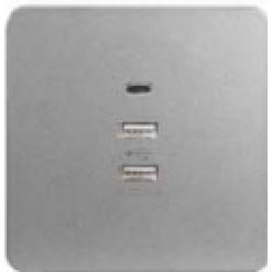 WGD3USBIG - INTERSTELER GRAY - Ổ CẮM USB