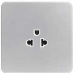 WGDS116EAIG - INTERSTELER GRAY- Ổ CẮM ĐƠN 3 CHẤU 16A