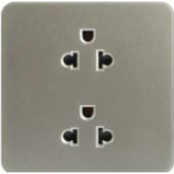 WGDS216EANB - NOBLE BRONZE - Ổ CẮM ĐÔI 3 CHẤU 16A