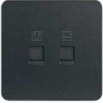 WGDT2RJRJ5KB - KNIGHT BLACK - Ổ CẮM ĐIỆN THOẠI + MẠNG DATA